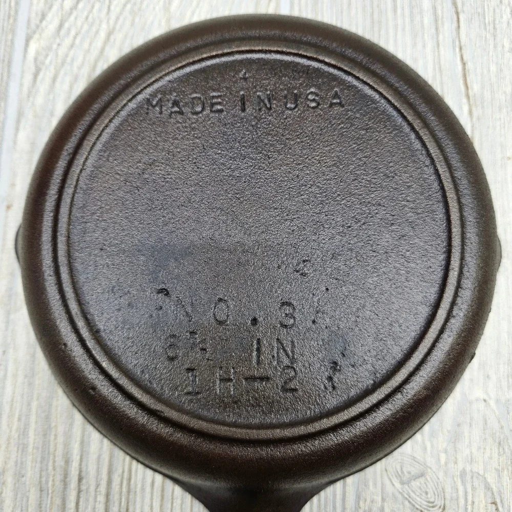 BSR Birmingham Stove Range No‎ 3 Cast Iron Skillet 6-5/8 Inch Century Series USA